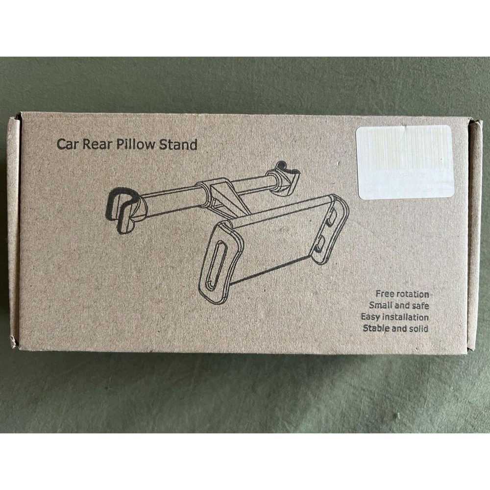 Car Headrest Clamp Mount Holder for Phone/Tablet, Adjustable Rotatable, Black